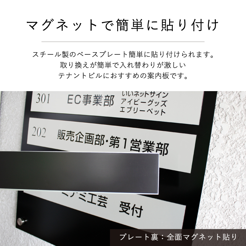 スチールプレート 取替簡単 インフォメーションサイン