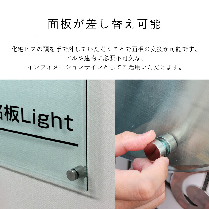面板が差し替え可能