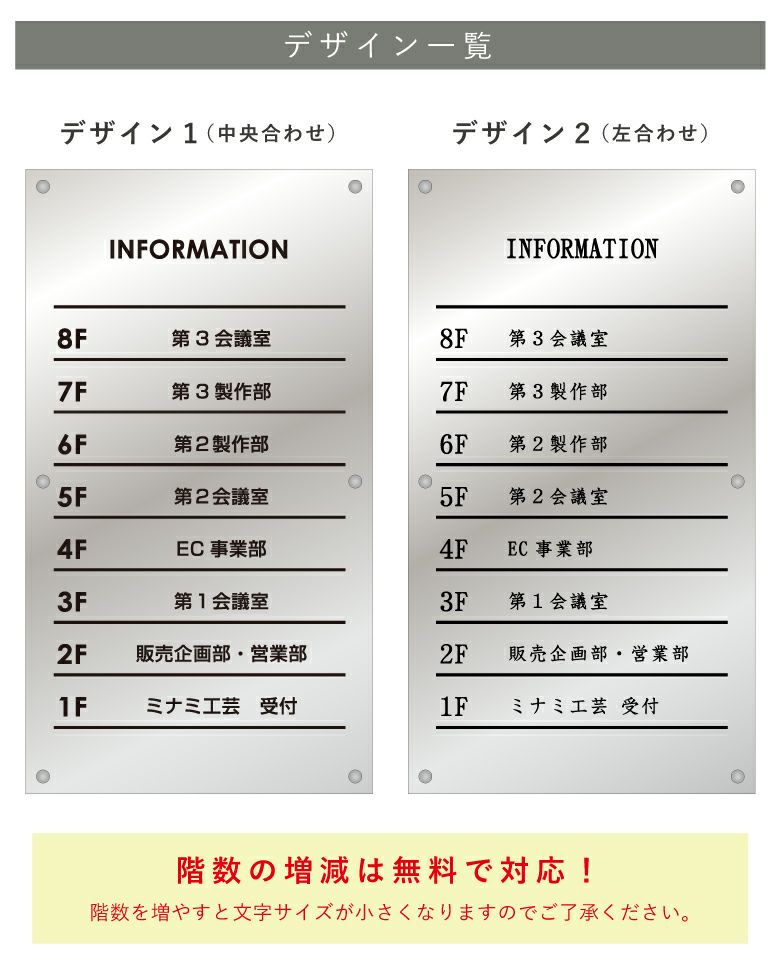 看板デザイン　デザイン例　製作例