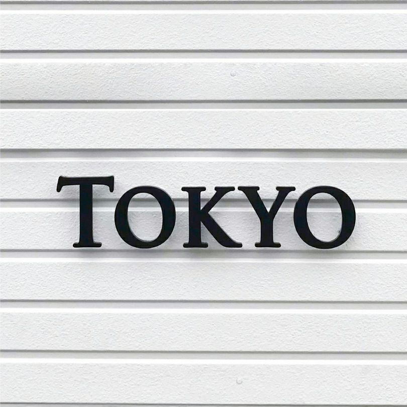 ステンレス切り文字看板　焼付塗装仕上げ 会社銘板 事務所看板