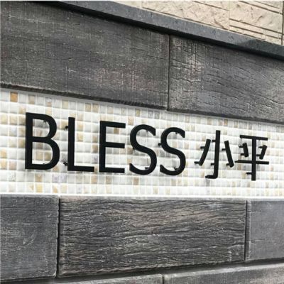 ステンレス切り文字銘板　　焼付塗装仕上げ　 マンション看板 アパート銘板 