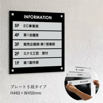 インフォメーションサイン　案内サイン　スチールとアルミ複合板