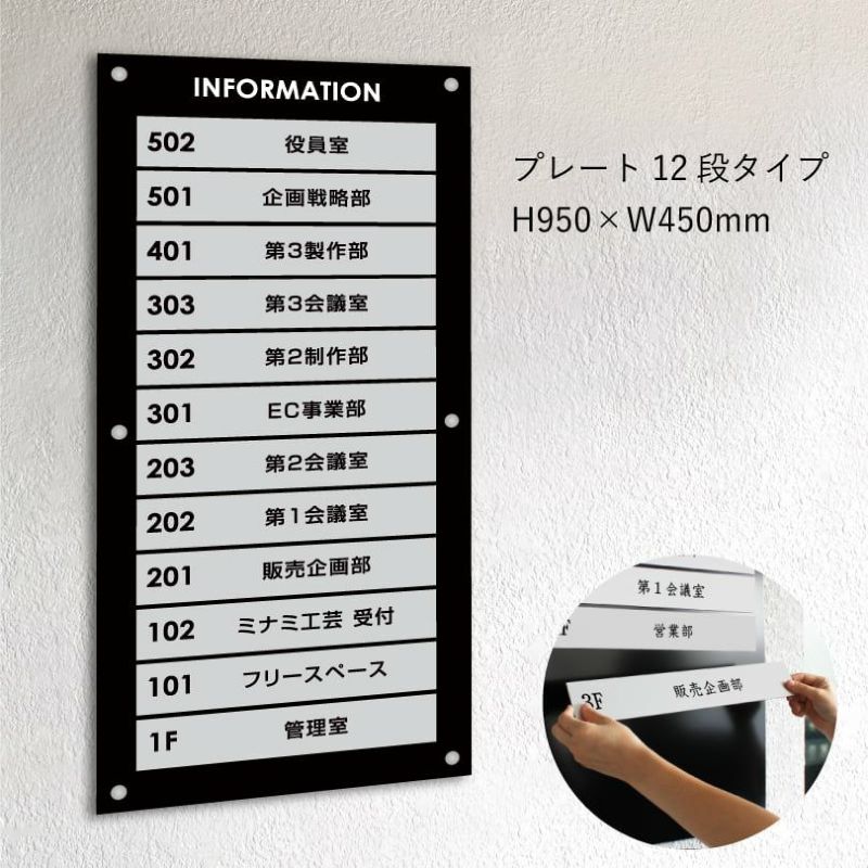 インフォメーションサイン　案内板　階数案内板