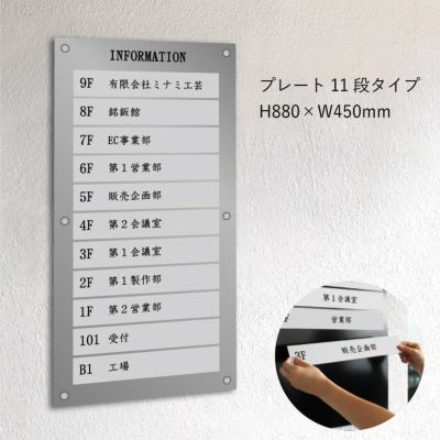 インフォメーションサイン　案内板　階数案内板