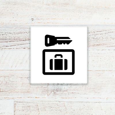 アクリル製案内サイン　室名プレート　　テープ　マグネット止め