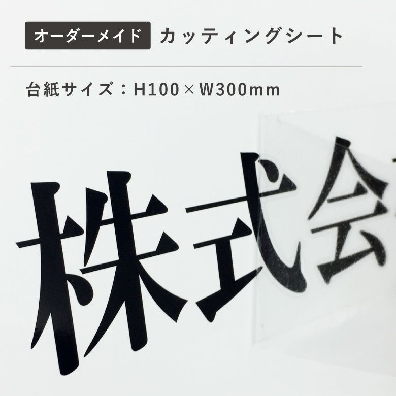 カッティングシート文字 切り文字 転写シール H100×W300mm  