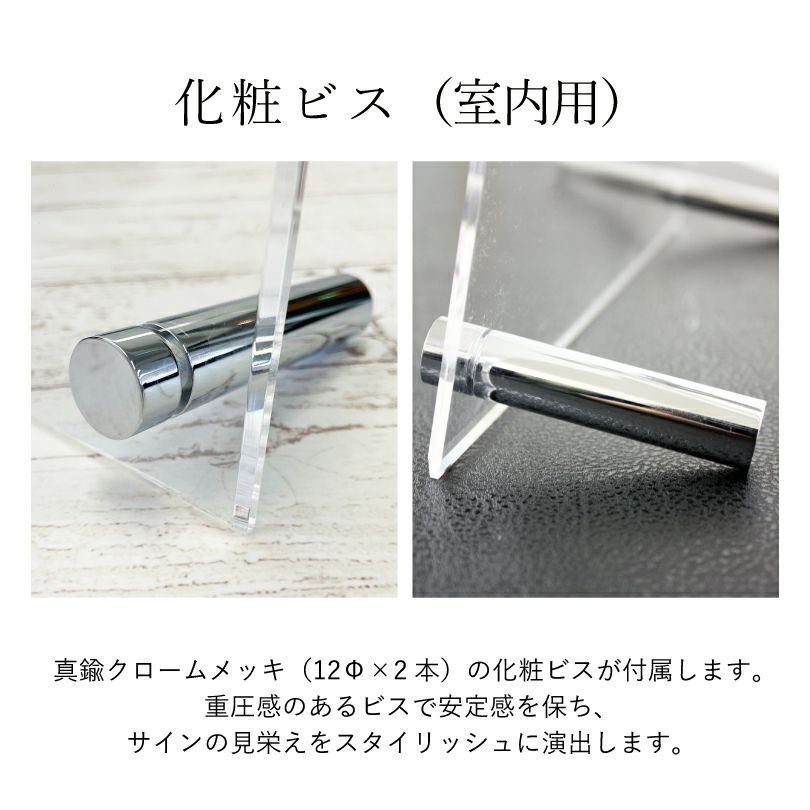 素材の説明　自立用　化粧ビス