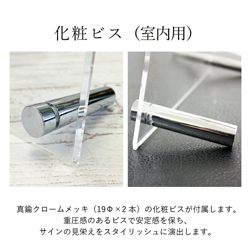 素材の説明　自立用　化粧ビス
