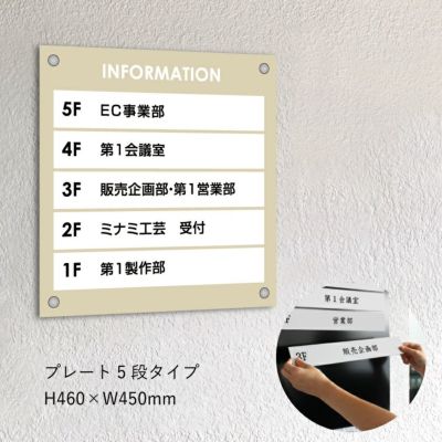 インフォメーションサイン　案内サイン　スチールとアルミ複合板