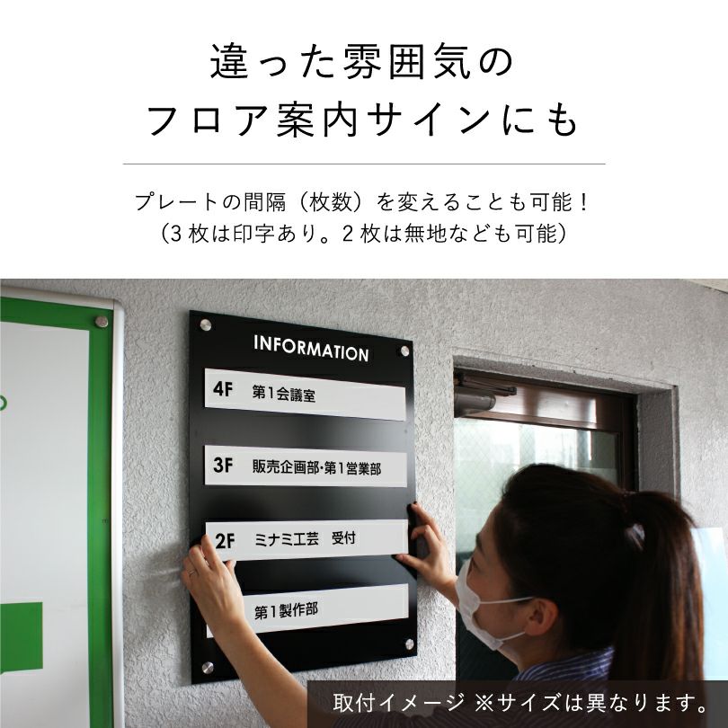 違った雰囲気のフロアサイン