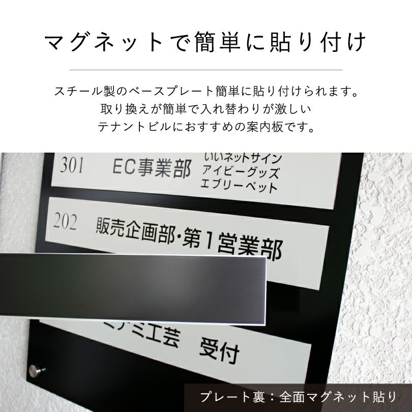 マグネットで簡単に設置　