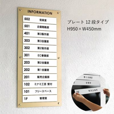 インフォメーションサイン　ゴールド　プレート12段
