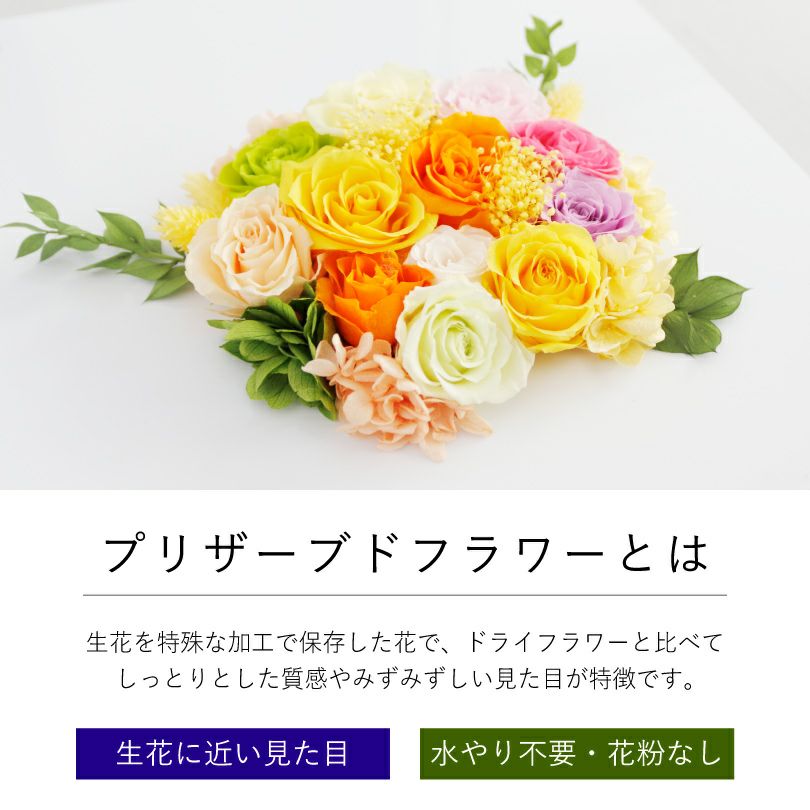 プリザーブドフラワーの説明