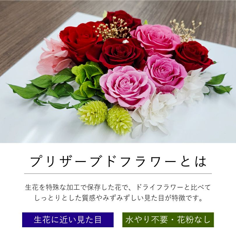 プリザーブドフラワーの説明