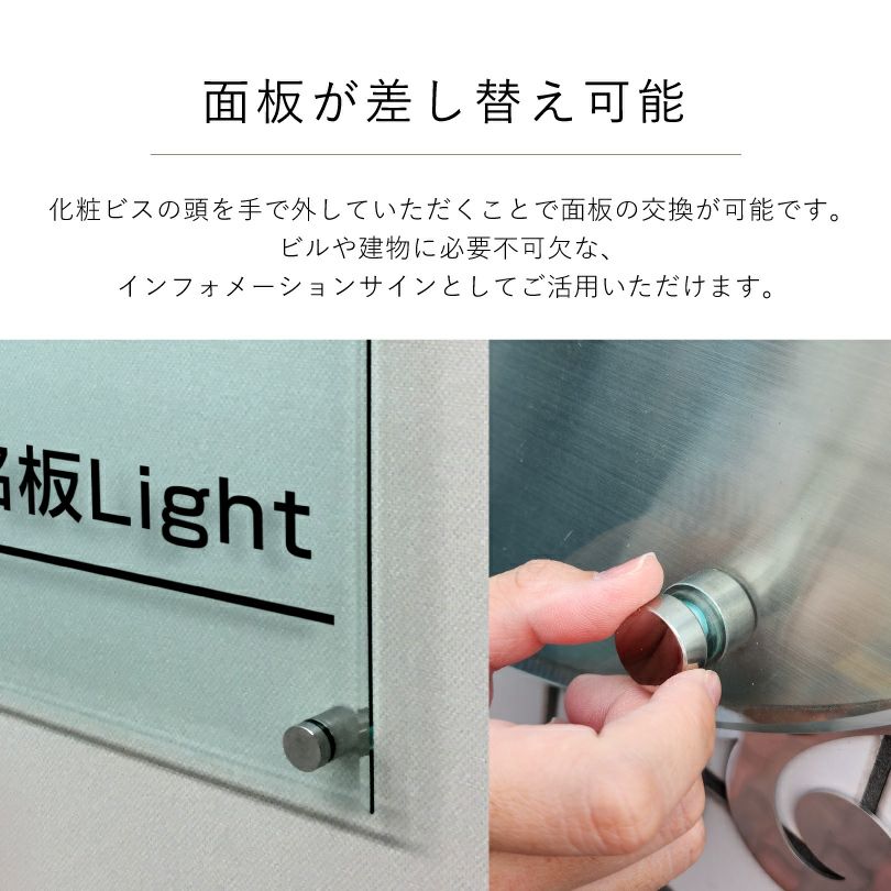 簡単に面板の差し替えが可能　　