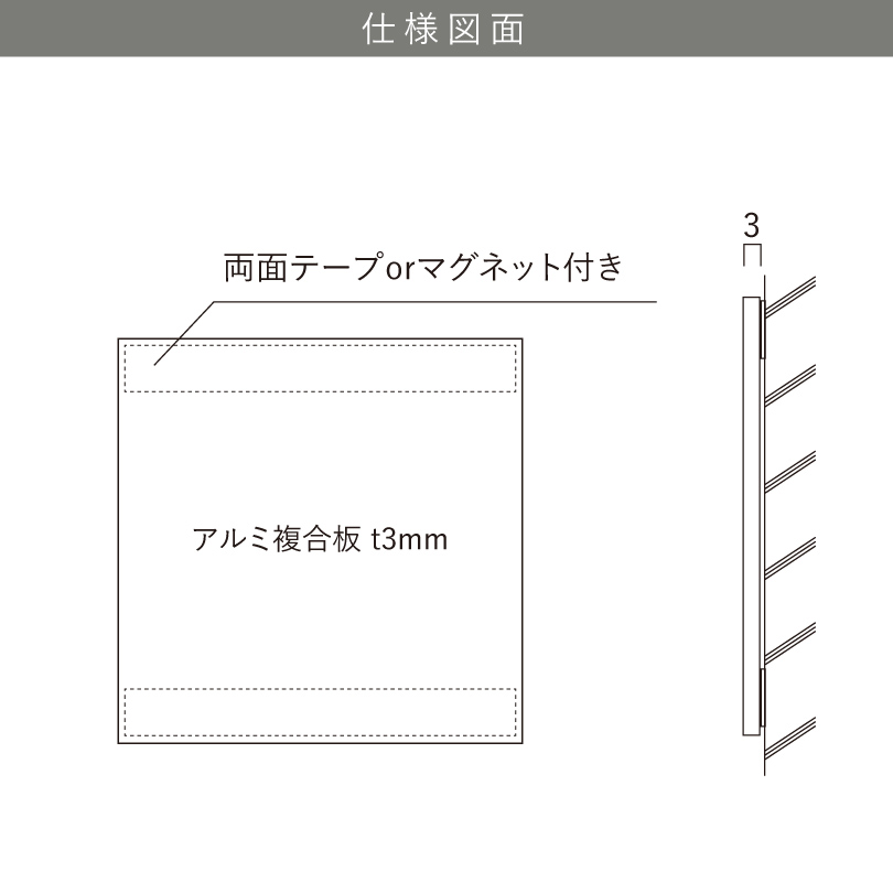 アルミ複合板の説明　軽量で丈夫な看板素材