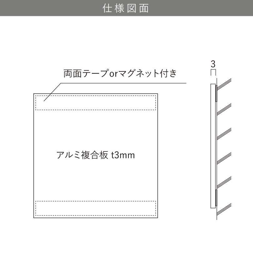 アルミ複合板の説明　軽量で丈夫な看板素材