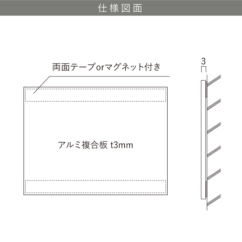 アルミ複合板の説明　軽量で丈夫な看板素材