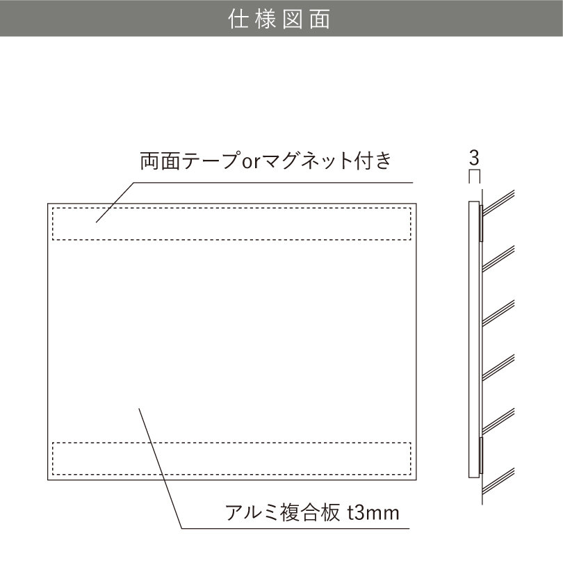 アルミ複合板の説明　軽量で丈夫な看板素材
