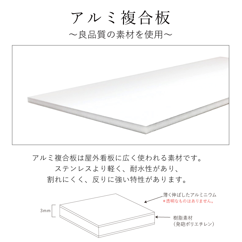 カッティングの説明　屋外対応可能　耐久性の高い表示シート
