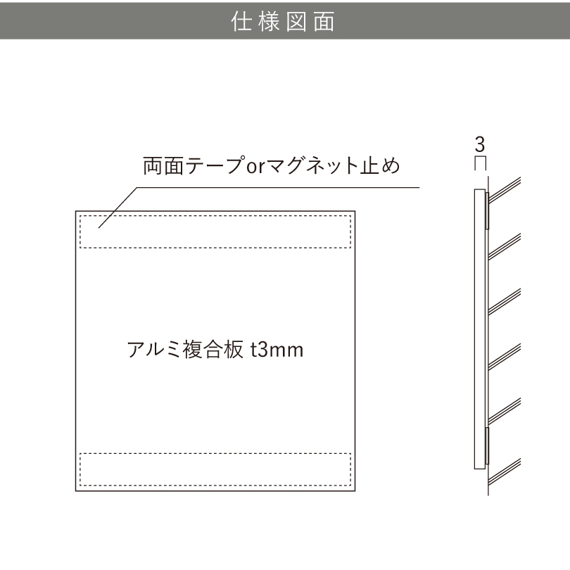 アルミ複合板の説明　軽量で丈夫な看板素材