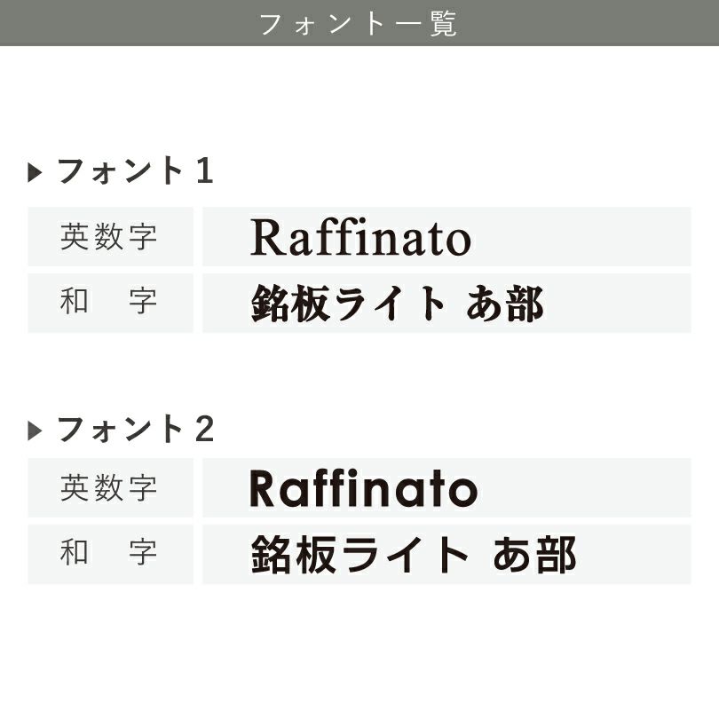 デザイン一覧　フォントリスト